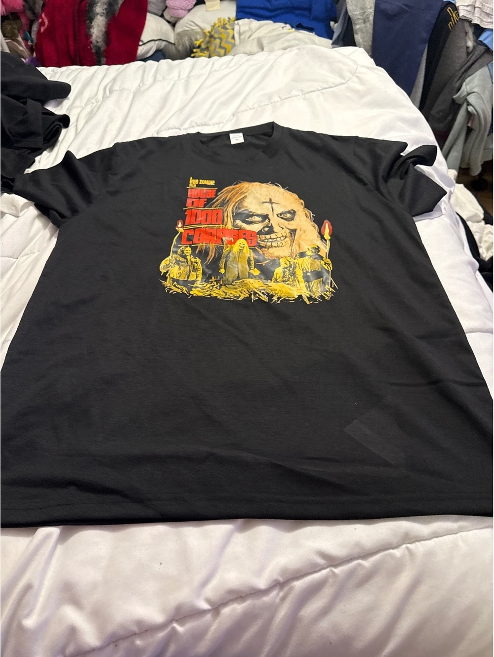 XL Black Cotton Rob Zombie House of 1000 Corpses Graphic T-Shirt